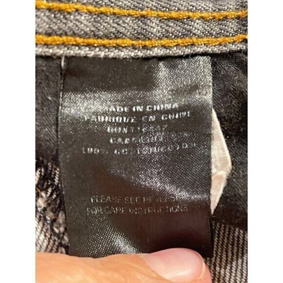 Empyre Mens Straight Leg Jeans Size 34 Gray Denim 5 Pocket Button & Zip Closure - Picture 13 of 13